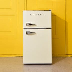 코스텔 81L 뉴트로 레트로 디자인 미니 소형 냉장고 CRFN-81IV