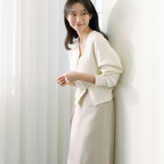 Belted Maxi Skirt_LIGHT BEIGE