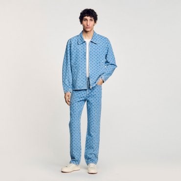 산드로옴므 [SANDRO HOMME] 스퀘어 크로스 데님 자켓 SH25S3MRJ1333