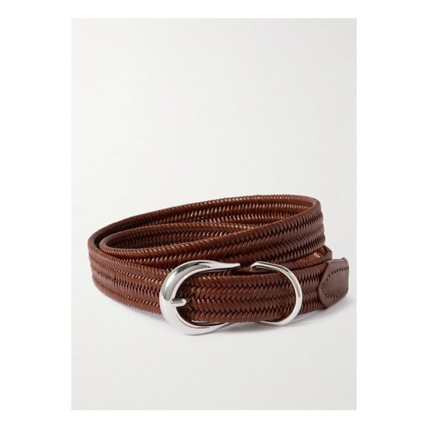 디앙슈 홀리혹 브레이드 가죽 벨트 브라운 46376663162870968