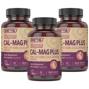 DEVA 데바 칼맥 칼슘 마그네슘 90정 3팩 Cal-Mag Plus