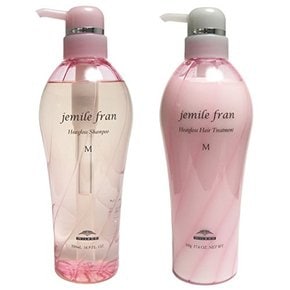 밀본 제미르 프랑 히트글로스 M 샴푸 500ml 트리트먼트 500g 세트 [jemile fran]