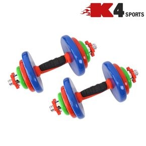 K4스포츠아몸디 K4-58 컬러아령 실리콘덤벨 20kg 무게조절 덤벨세트