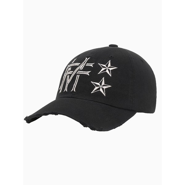 MF 펜스 데미지드 볼캡 [블랙]