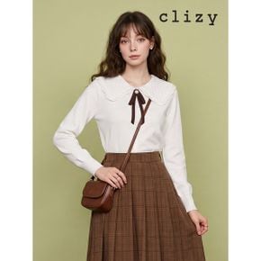 빅카라 브로치 긴팔 니트 CN2WKT01_P434946307