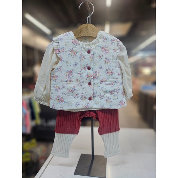 [파주점] (RD)   로렌 플라워 패딩베스트  상하복 SET  34A1361102