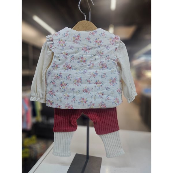 [파주점] (RD)   로렌 플라워 패딩베스트  상하복 SET  34A1361102