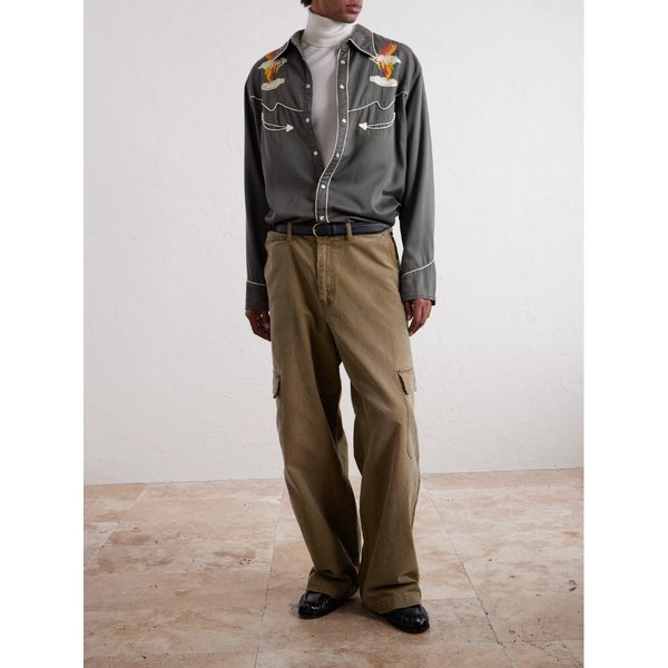 곤조 자수 라이오셀 웨스턴 셔츠 46376663162931695