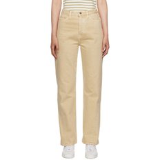 베이지 트위스트 심라인 데님 진 233-240-748 870 WASHED BEIGE