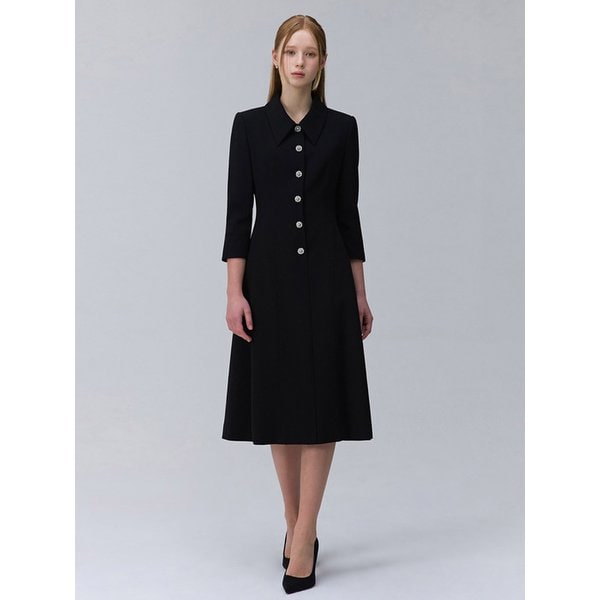 시그니처 롱 플레어 원피스 (3colors)