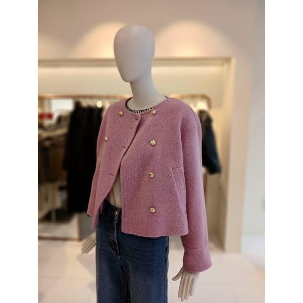 [여주점] 씨씨콜렉트 라운드넥더블버튼숏코트 E244msg157