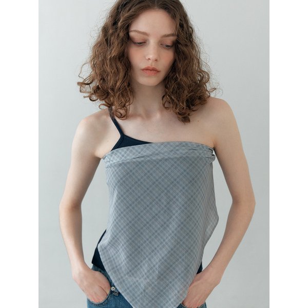 [SET] Scarf tank top_navy