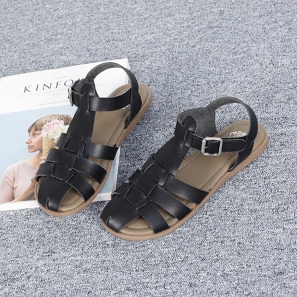 [옷자락] 여자 무지컬러 글래디에이터 스트랩 여름 샌들