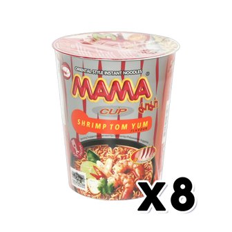  마마컵 쉬림프 톰얌 수입컵라면 70g x 8개