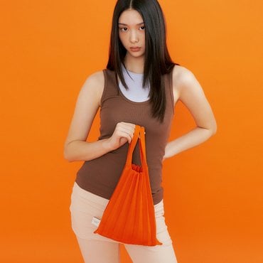 플리츠마마 미니토트백 오렌지