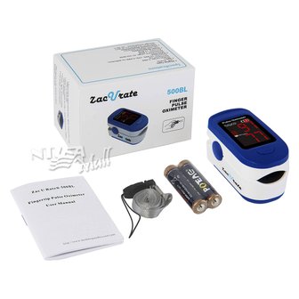  산소포화도측정 500BL 휴대용 건전지 사용 ZACURATE FINGERTIP PULSE OXIMETER BLOOD OXYGEN SATURATION MONITOR WITH BATTERIES