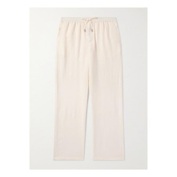 미스터 피 에드워드 스트레이트핏 가먼트 다이드 리넨 드로우스트링 팬츠 46376663162907971