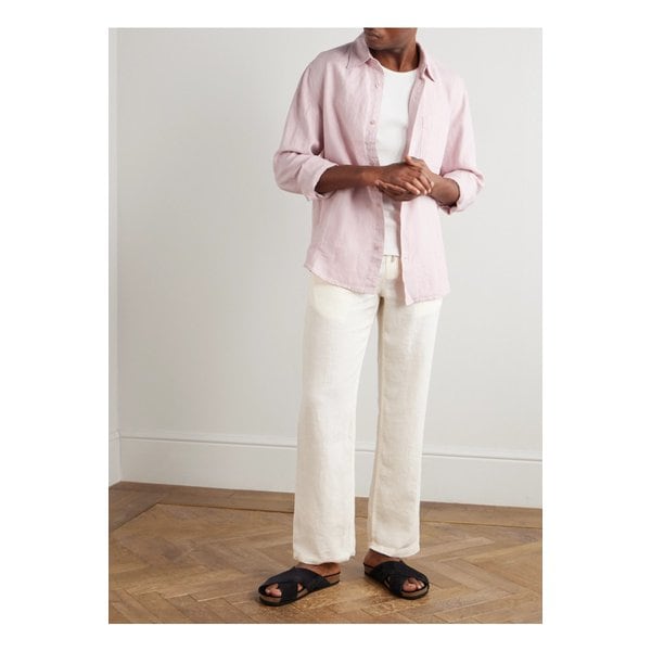 미스터 피 에드워드 스트레이트핏 가먼트 다이드 리넨 드로우스트링 팬츠 46376663162907971