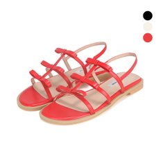 세븐플로어 트리플 리본 스트랩 여성플랫샌들 2cm_SFG341
