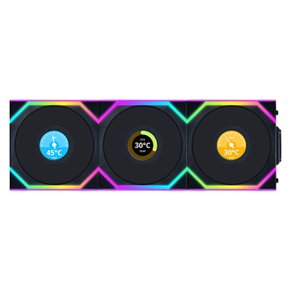 UNl FAN SL Wireless LCD 120 리버스 (3팩 블랙)