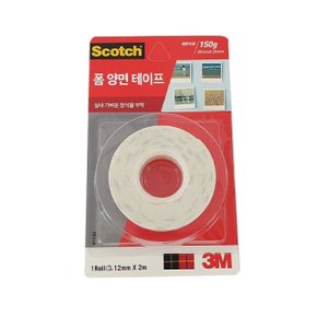 3M 스카치 폼 양면 테이프 보급형 12mmx2m (WF6EEEC)