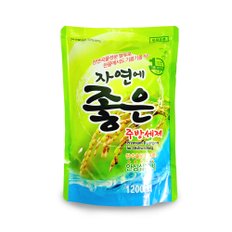 자연에좋은주방세제 1.2kg 야채과일세척용 1종세척제 안심설거지 쌀추출물