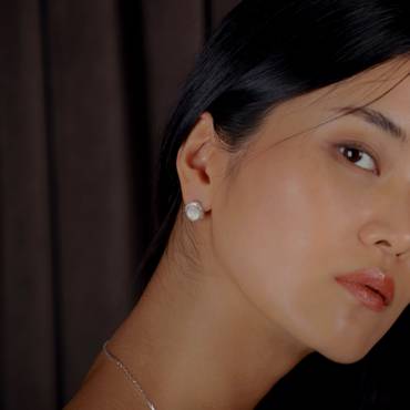 서림아트 [Cubism] Brick Moon Earring