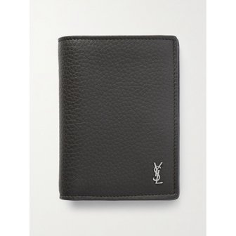 생로랑 로고 아플리케 풀그레인 가죽 지갑 46376663163025135