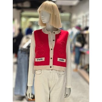 베네통 [파주점] 강아지 니트 베스트 BAKVA1611-RD