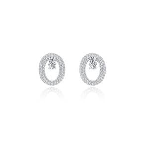 Objet Pave Open Carat earring