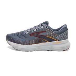 5366895 BROOKS Mens Glycerin 20 Running Shoes In Grey/chili Oil/orange