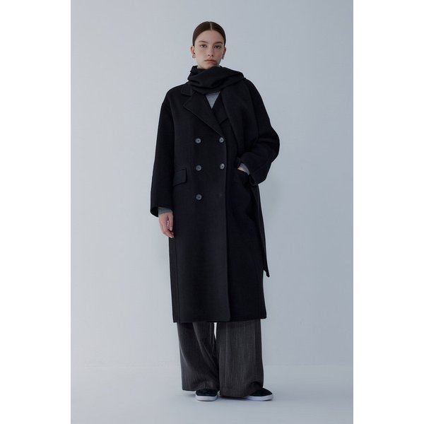 캐시미어 블렌드 머플러 세트 롱 코트 7155416009199