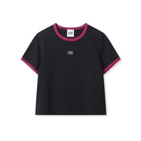 CGP (우먼) 스몰 스퀘어 자수 로고 링거 반소매 티셔츠 CBFUWTS108