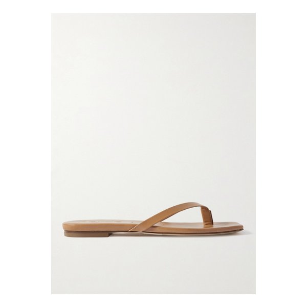 에이디 리니 가죽 플립플랍 탠 브라운 1647597332479073