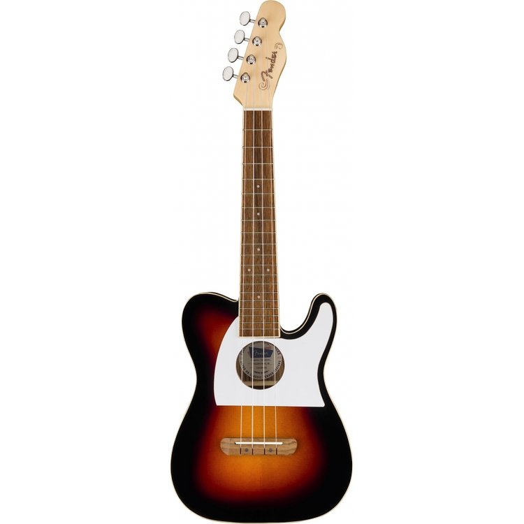 Fender Fullerton Tele Uke Walnut Fingerboard White Pickguard 2 Color Sunburst SSG.COM