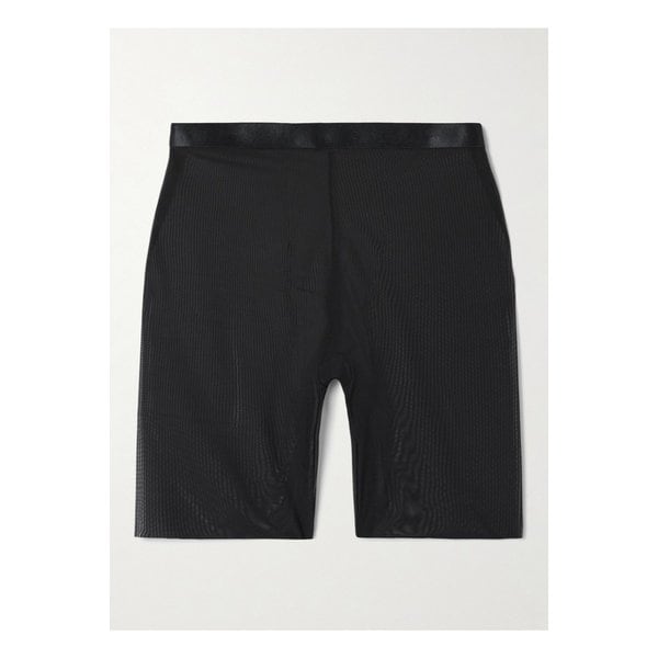 스팽스무드™ 골지 스트레치 메시 쇼츠 블랙 46376663162835400