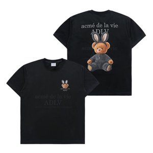 아크메드라비 RABBIT BEAR DOLL LOGO SHORT SLEEVE T-SHIRT BLACK 레빗베어 블랙 SSLRBR-BLK