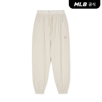 MLB [코리아공식] 여성 스포티브 바시티 하이웨이스트 조거 팬츠 (D.Cream)