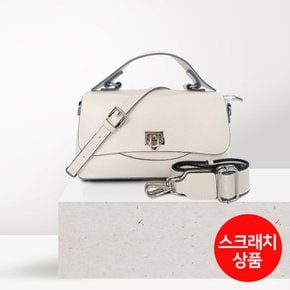 [여주점] [스크래치] 천연 소가죽 투스트랩 핸드백 (아이보리) HGLH4857IV-S