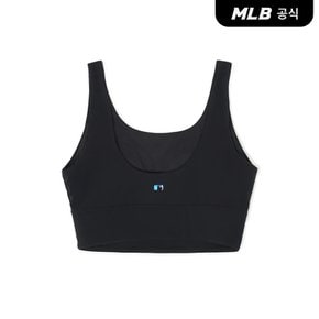 [코리아공식]여성 베이직 럭슬레저 스몰로고 럭슬레저 크롭탑 NY (Black)