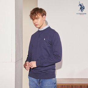 [U.S. POLO ASSN.] 남성 코튼 맨투맨_NAVY