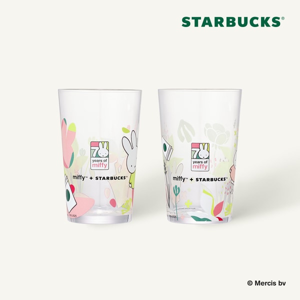 [스타벅스] 포에버 미피 글라스 세트 2P 207ml
