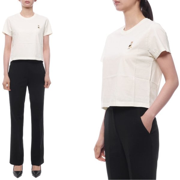 [부산점] 26SS 여성 드레스드 폭스 반팔티셔츠 (QW00113KJ7026 0443 26S)