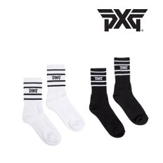 피엑스지 PXG 남자 스트라이프 크루 골프양말