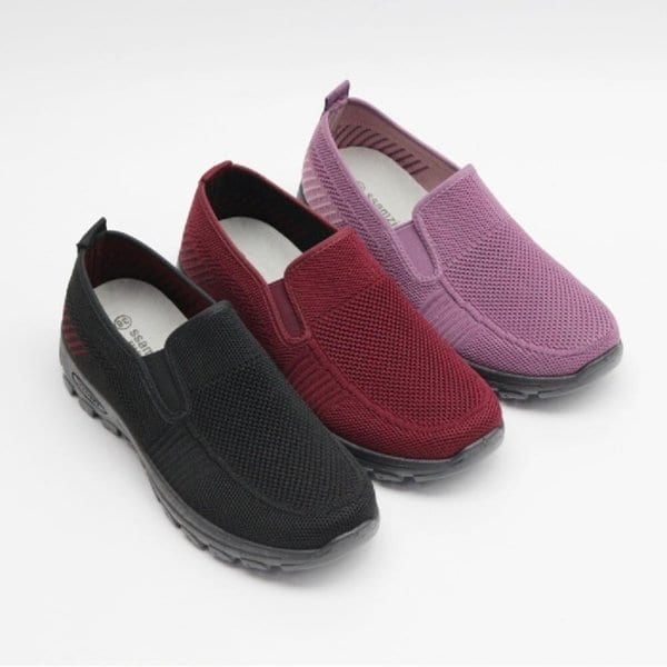 [옷자락] 여성 통기성 니트소재 논슬립 슬립온 운동화