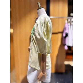 [시흥점] [시흥점] 여성 백 포인트 볼륨소매 플로랄 티셔츠 (EQ2BO407)
