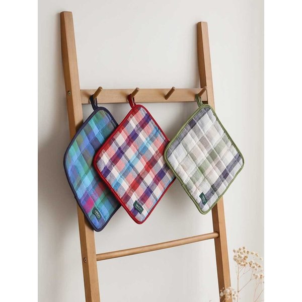 냄비받침 체크 오가닉코튼 3color