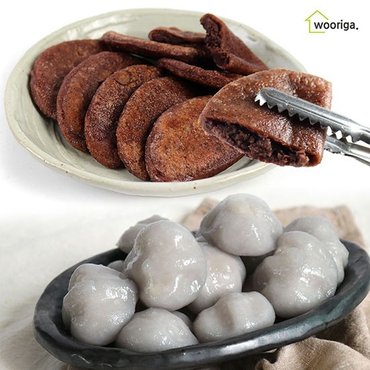 우리가스토리 강원도 둥지 수수팥부꾸미 800g + 감자떡 1.1kg 냉동 떡 간식