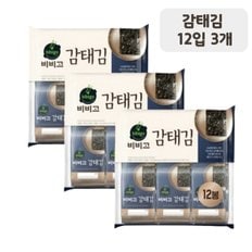 비비고 구운김 감태김 12봉x3개 총 36봉 도시락김 맛김 맛