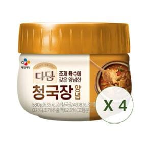 CJ제일제당 다담 청국장 찌개 양념 530g x 4개